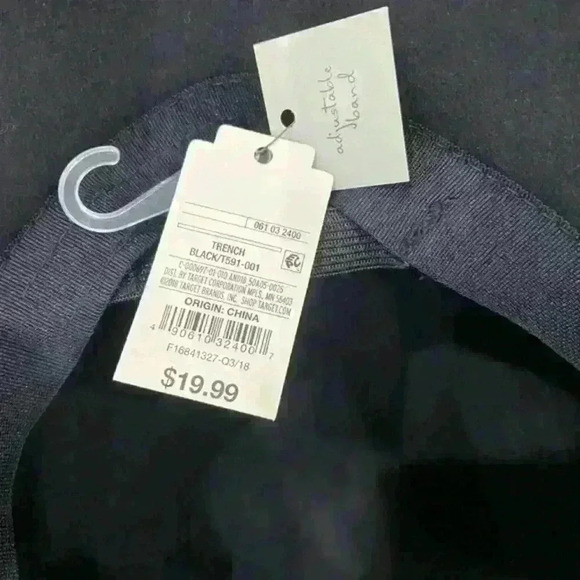 NWT A New‎ Day Target Adjustable Black Trench Hat OS - Picture 6 of 6